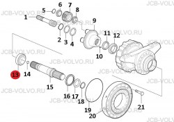 Подшипник на выходной вал [ VOE 12743104, 15152484, 16018477 ] для грейдера VOLVO G930, G940, G946, G960